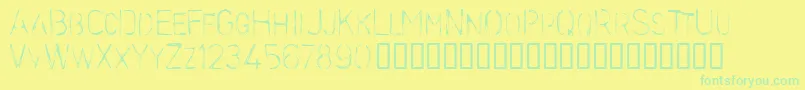 Stencilcase Font – Green Fonts on Yellow Background