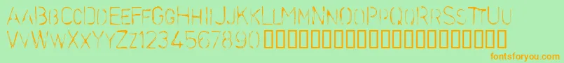 Stencilcase Font – Orange Fonts on Green Background