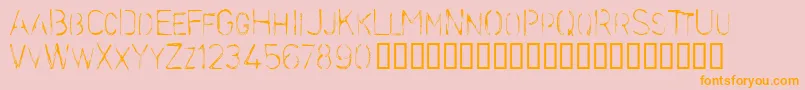 Stencilcase Font – Orange Fonts on Pink Background