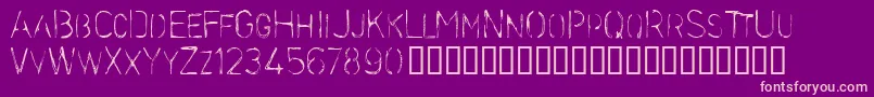 Stencilcase Font – Pink Fonts on Purple Background