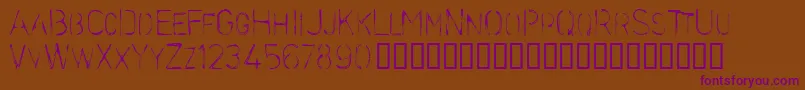 Stencilcase Font – Purple Fonts on Brown Background