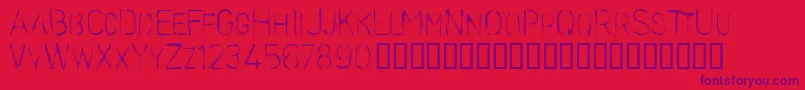Stencilcase Font – Purple Fonts on Red Background