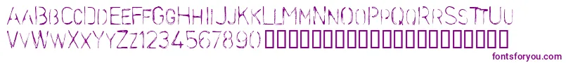 Stencilcase Font – Purple Fonts on White Background