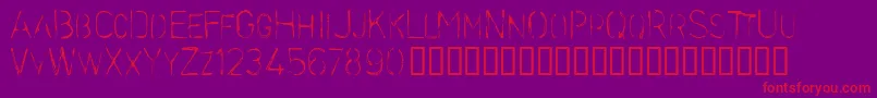 Fonte Stencilcase – fontes vermelhas em um fundo violeta