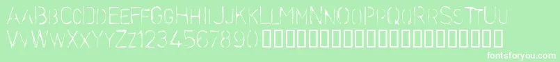 Stencilcase Font – White Fonts on Green Background