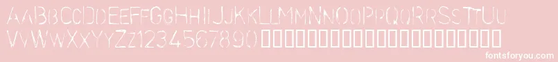 Stencilcase Font – White Fonts on Pink Background