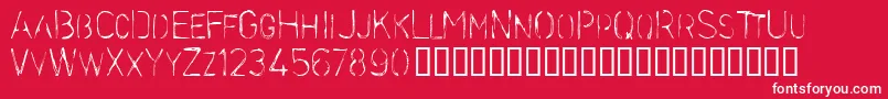 Stencilcase Font – White Fonts on Red Background