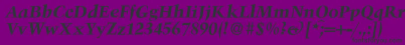 TroubadourBolditalic Font – Black Fonts on Purple Background