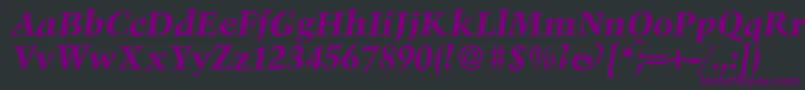 TroubadourBolditalic Font – Purple Fonts on Black Background