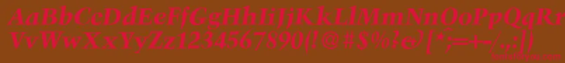 TroubadourBolditalic Font – Red Fonts on Brown Background