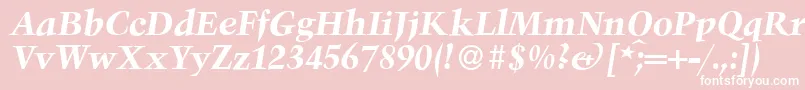 TroubadourBolditalic Font – White Fonts on Pink Background