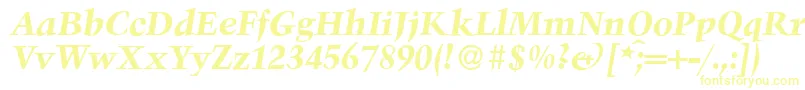 Шрифт TroubadourBolditalic – жёлтые шрифты