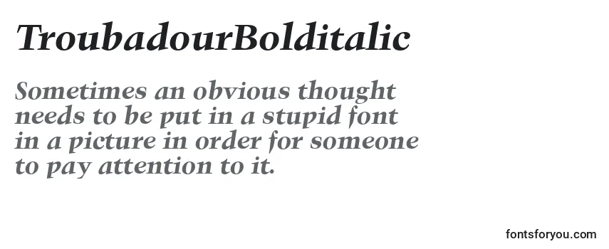 TroubadourBolditalic フォントのレビュー