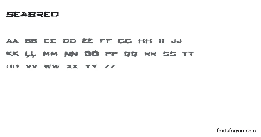 A fonte Seabred2 – alfabeto, números, caracteres especiais