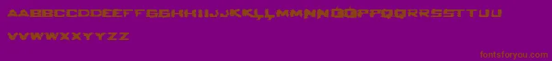 Seabred2-Schriftart – Braune Schriften auf violettem Hintergrund