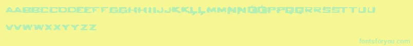 Czcionka Seabred2 – zielone czcionki na żółtym tle
