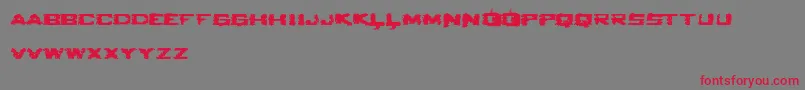 フォントSeabred2 – 赤い文字の灰色の背景
