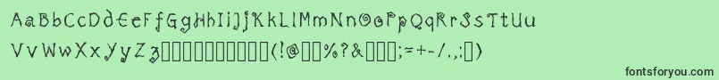 TricktreatsleepRegularRegular Font – Black Fonts on Green Background