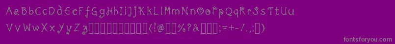 TricktreatsleepRegularRegular Font – Gray Fonts on Purple Background