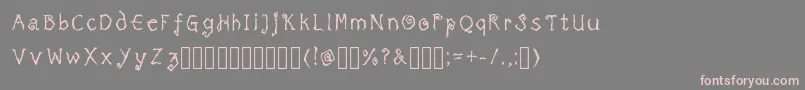 Czcionka TricktreatsleepRegularRegular – różowe czcionki na szarym tle