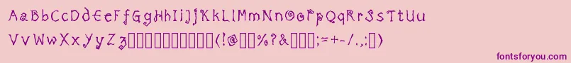 TricktreatsleepRegularRegular Font – Purple Fonts on Pink Background