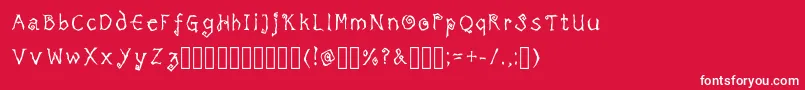 TricktreatsleepRegularRegular Font – White Fonts on Red Background