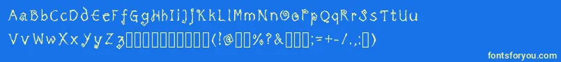 TricktreatsleepRegularRegular Font – Yellow Fonts on Blue Background