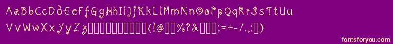 TricktreatsleepRegularRegular Font – Yellow Fonts on Purple Background