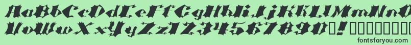 CrashBold Font – Black Fonts on Green Background