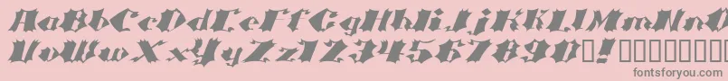 Шрифт CrashBold – серые шрифты на розовом фоне