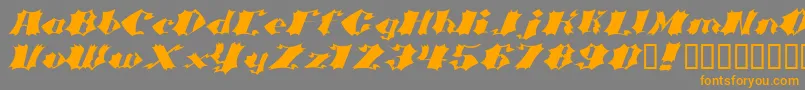 CrashBold-Schriftart – Orangefarbene Schriften auf grauem Hintergrund