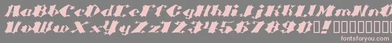 CrashBold-Schriftart – Rosa Schriften auf grauem Hintergrund