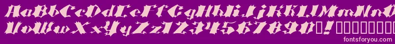 CrashBold-Schriftart – Rosa Schriften auf violettem Hintergrund
