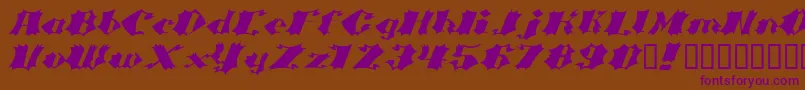 CrashBold Font – Purple Fonts on Brown Background
