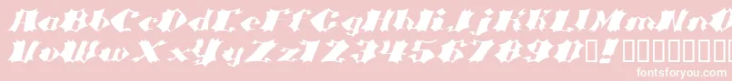 CrashBold-Schriftart – Weiße Schriften auf rosa Hintergrund