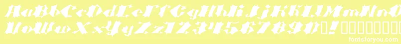Шрифт CrashBold – белые шрифты на жёлтом фоне
