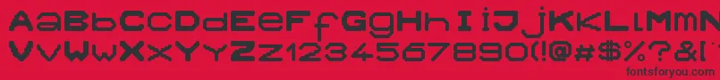 Clouds Font – Black Fonts on Red Background