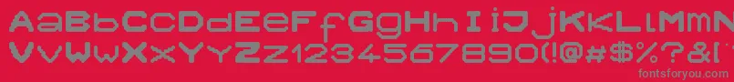 フォントClouds – 赤い背景に灰色の文字