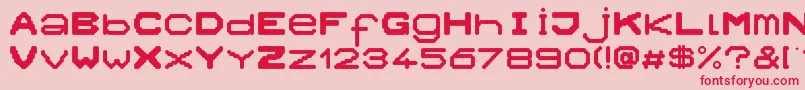 Clouds Font – Red Fonts on Pink Background