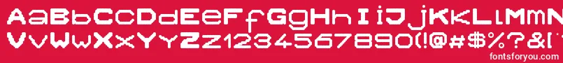 Clouds Font – White Fonts on Red Background