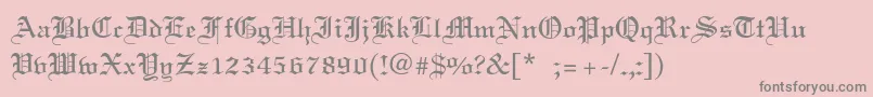 LinotextLight Font – Gray Fonts on Pink Background