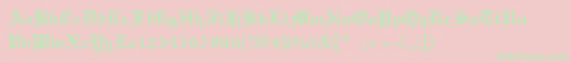 LinotextLight Font – Green Fonts on Pink Background