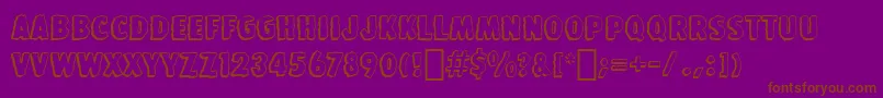 BedrockBt-fontti – ruskeat fontit violetilla taustalla