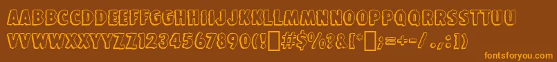 BedrockBt Font – Orange Fonts on Brown Background