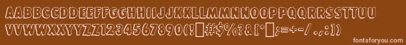 BedrockBt Font – Pink Fonts on Brown Background