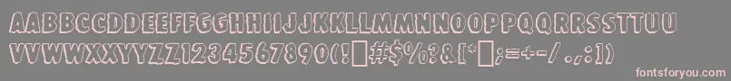 BedrockBt Font – Pink Fonts on Gray Background