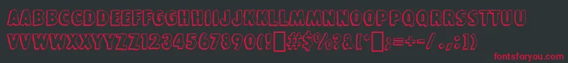 BedrockBt Font – Red Fonts on Black Background