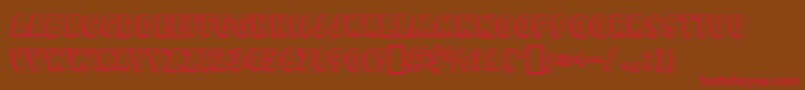 BedrockBt Font – Red Fonts on Brown Background