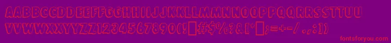 fuente BedrockBt – Fuentes Rojas Sobre Fondo Morado