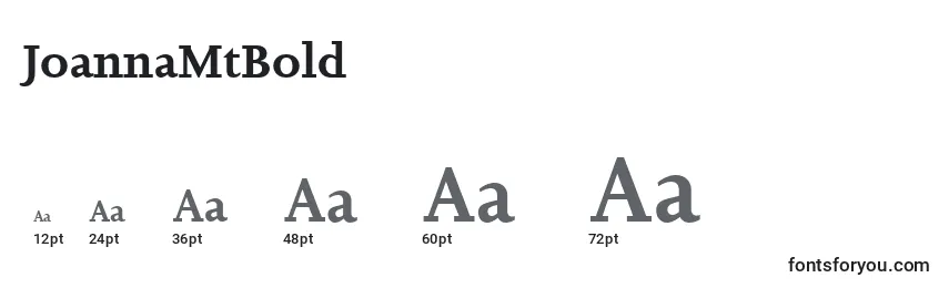 JoannaMtBold Font Sizes